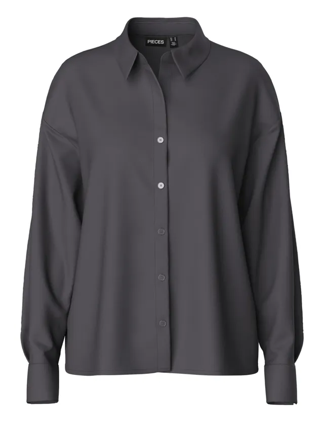 PIECES Pcfranan LS Shirt Noos BC camicia donna manica lunga