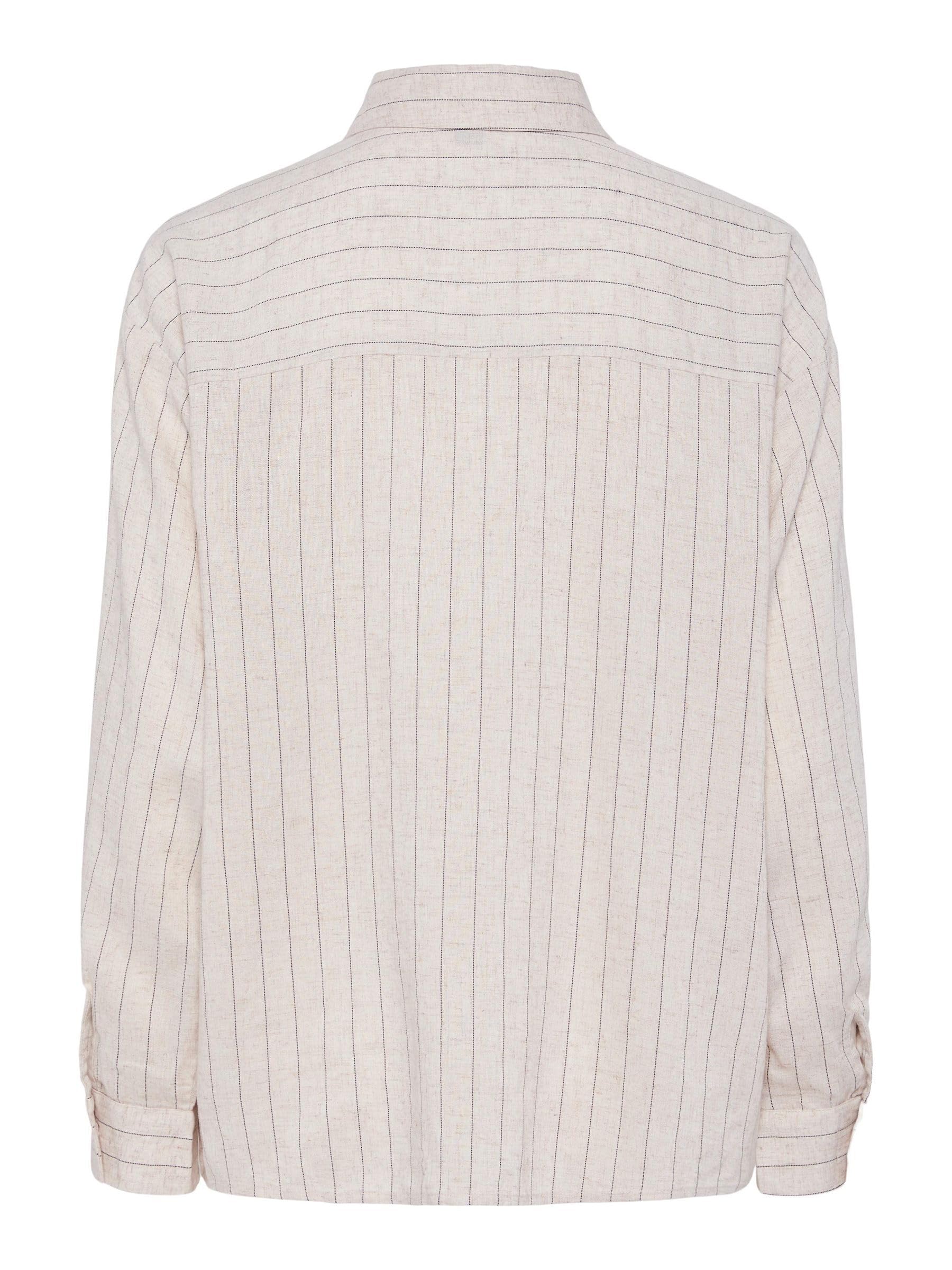 Pieces Pcpia LS Loose Shirt camicia betulla S vestibilità comoda