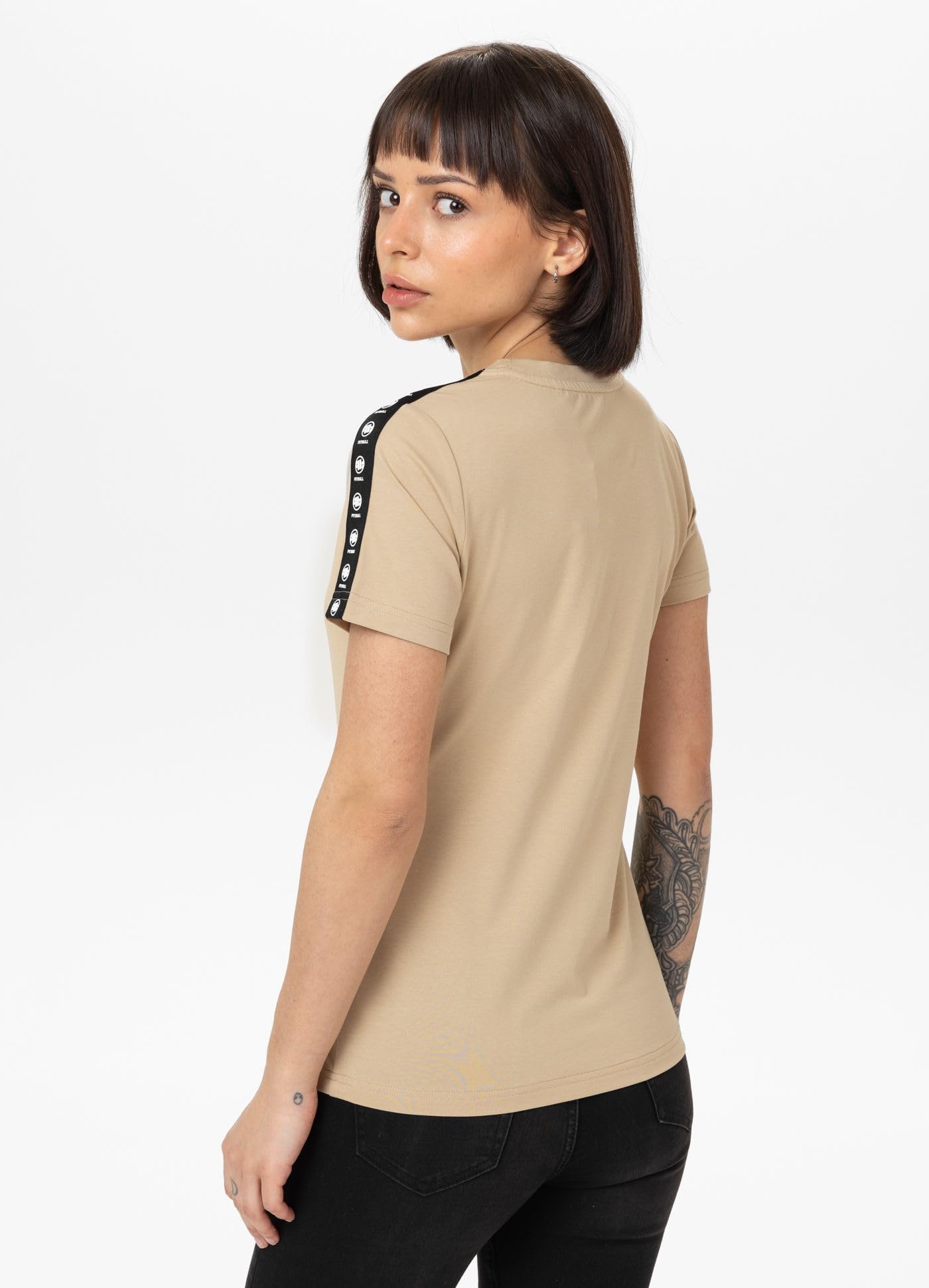 Pitbull Tape Nugget T-Shirt Donna Sabbia Cotone