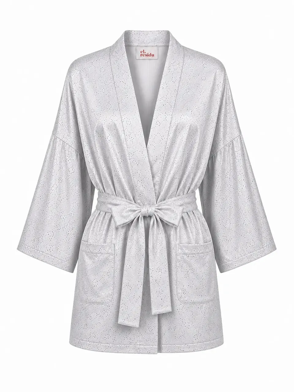el.residu Asha Dot kimono grigio chiaro seta taglia unica