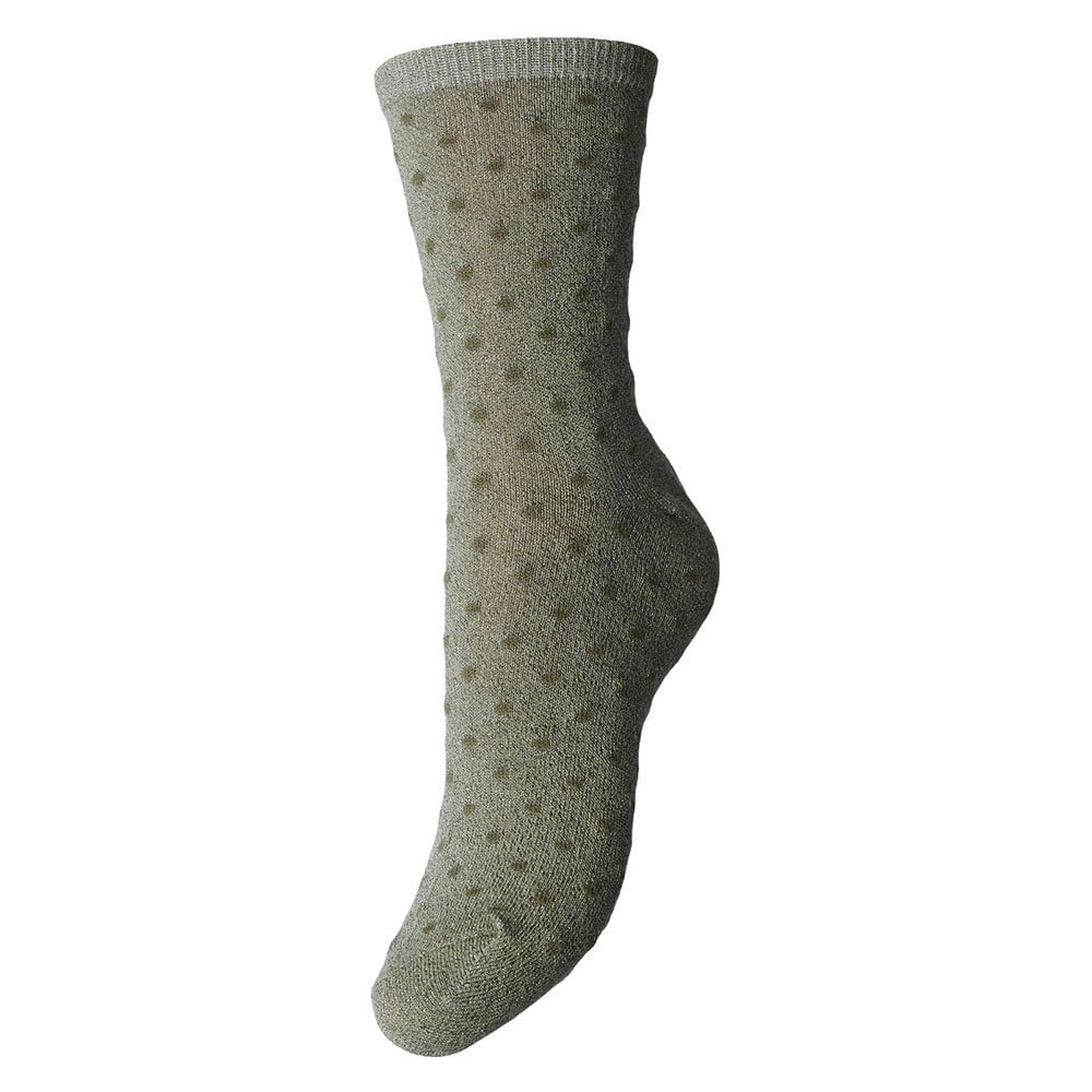 PIECES Pcsebby Glitter Long Pattern Noos calzini tè taglia unica