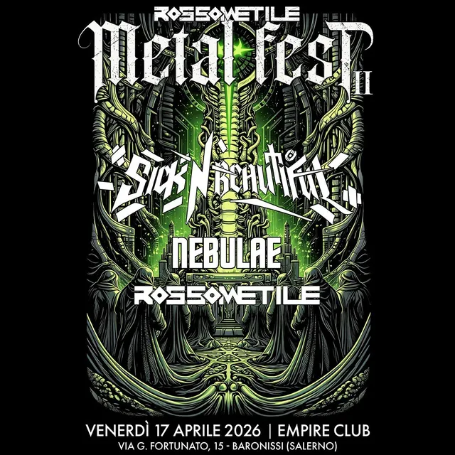 Matrix Music Store Tee-Records Metal Fest 2026 t-shirt cotone organico