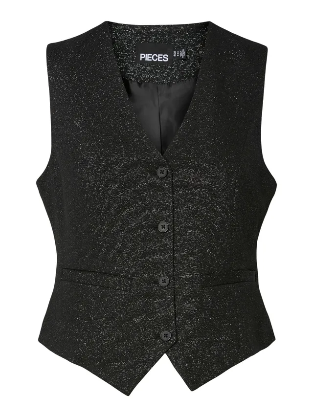 Pieces Pcbosella Gilet Glitterato Donna Taglia M Festa