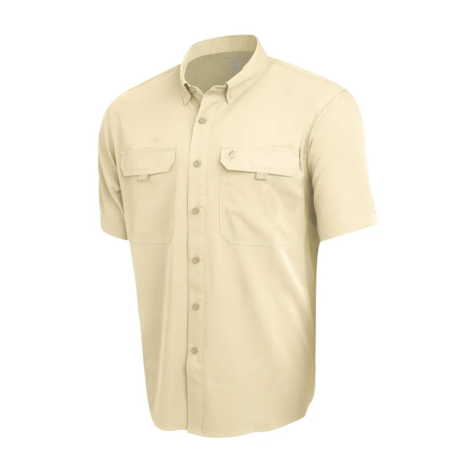 Pelagic Keys camicia uomo sabbia manica corta UPF 50+