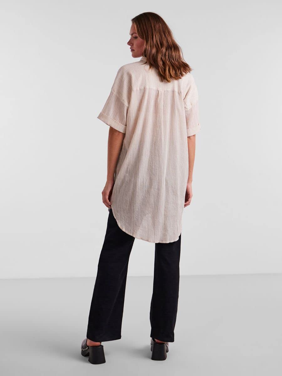 Pieces Pcterra camicia donna irish cream maniche lunghe