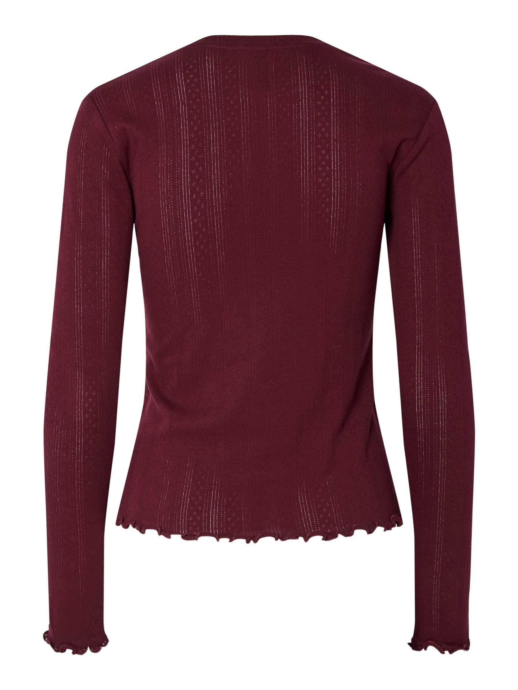 Pieces Pcmarie maglia donna maniche lunghe pointelle