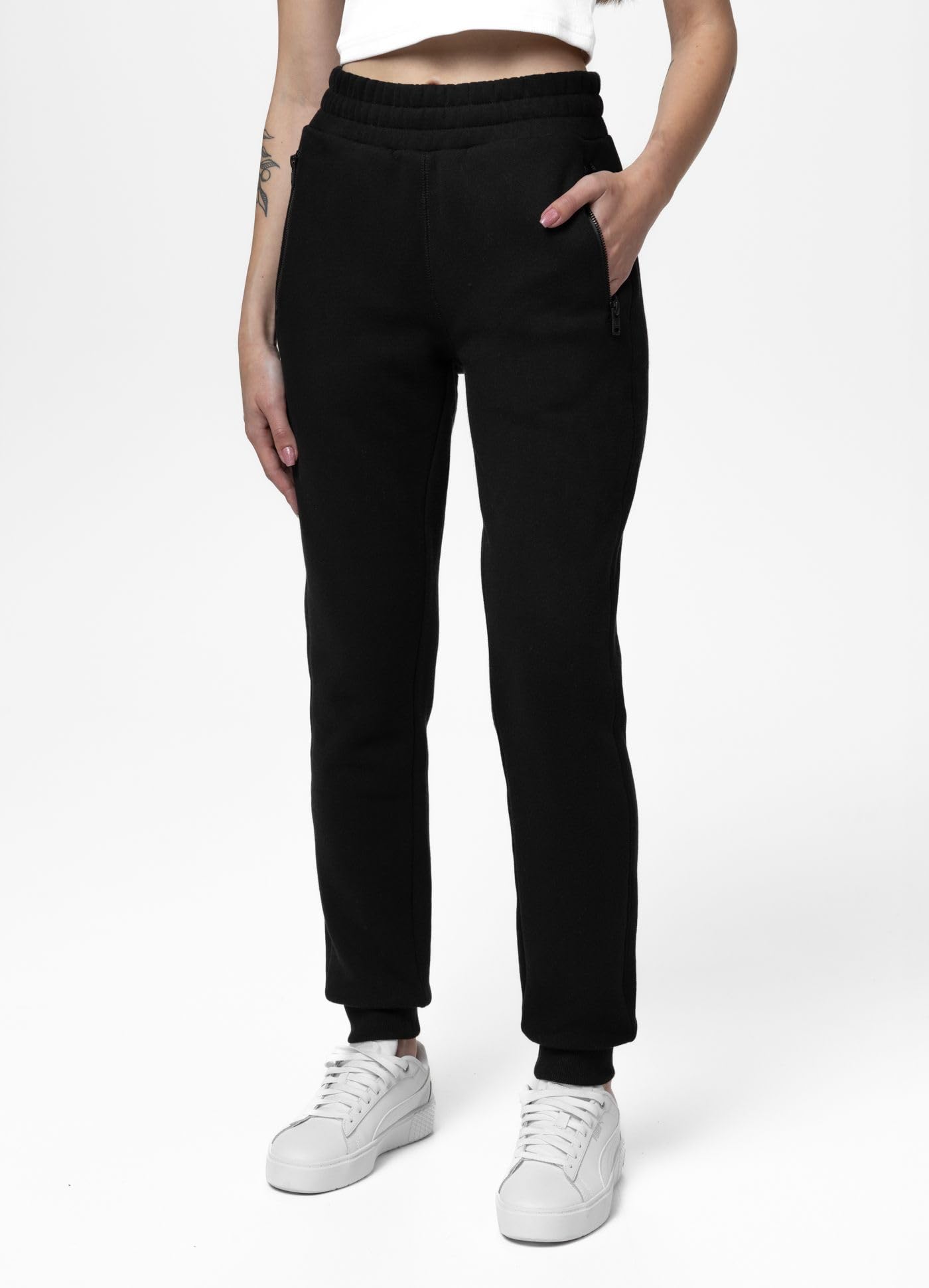 Pitbull Fiora pantaloni tuta donna cotone slim zip