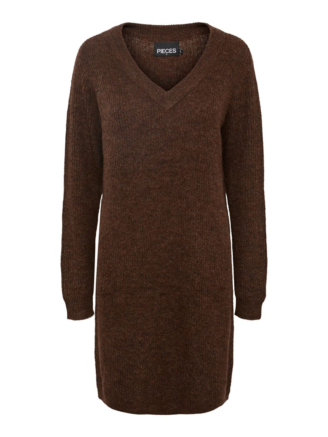 PIECES Noos abito in maglia scollo a V maniche corte