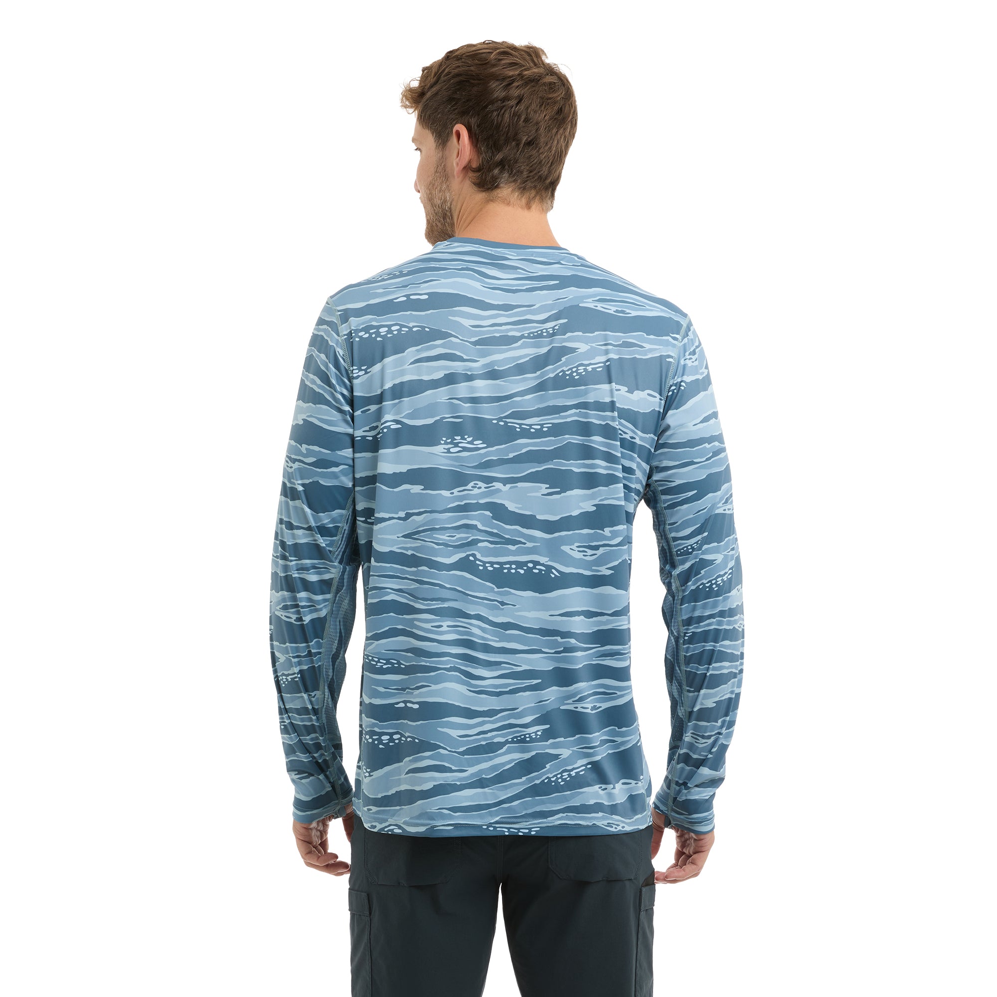 Pelagic Vaportek maglia pesca petrolio mimetica UPF 50+