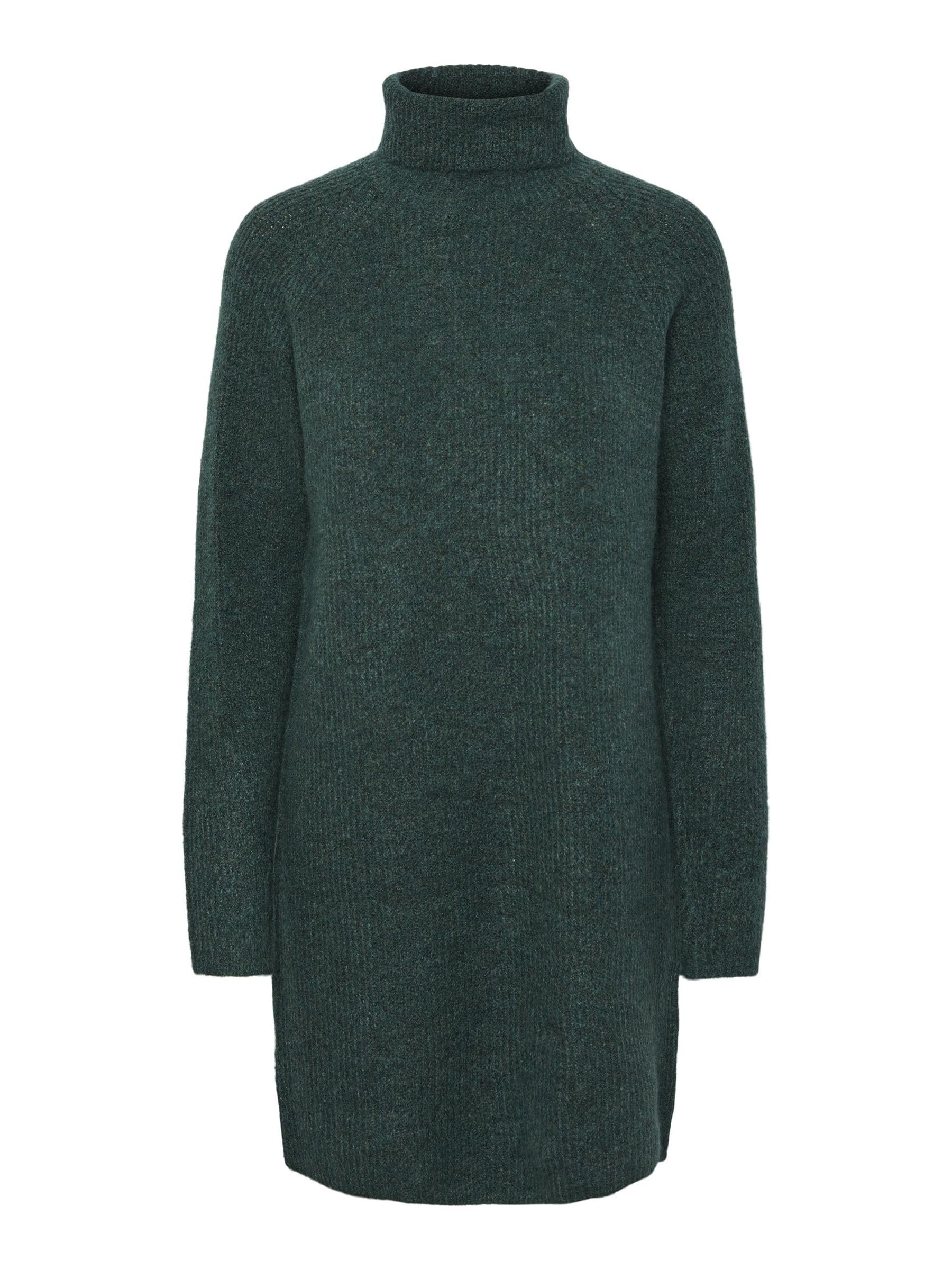Pieces Pcellen abito maglia trekking green dritto maniche lunghe