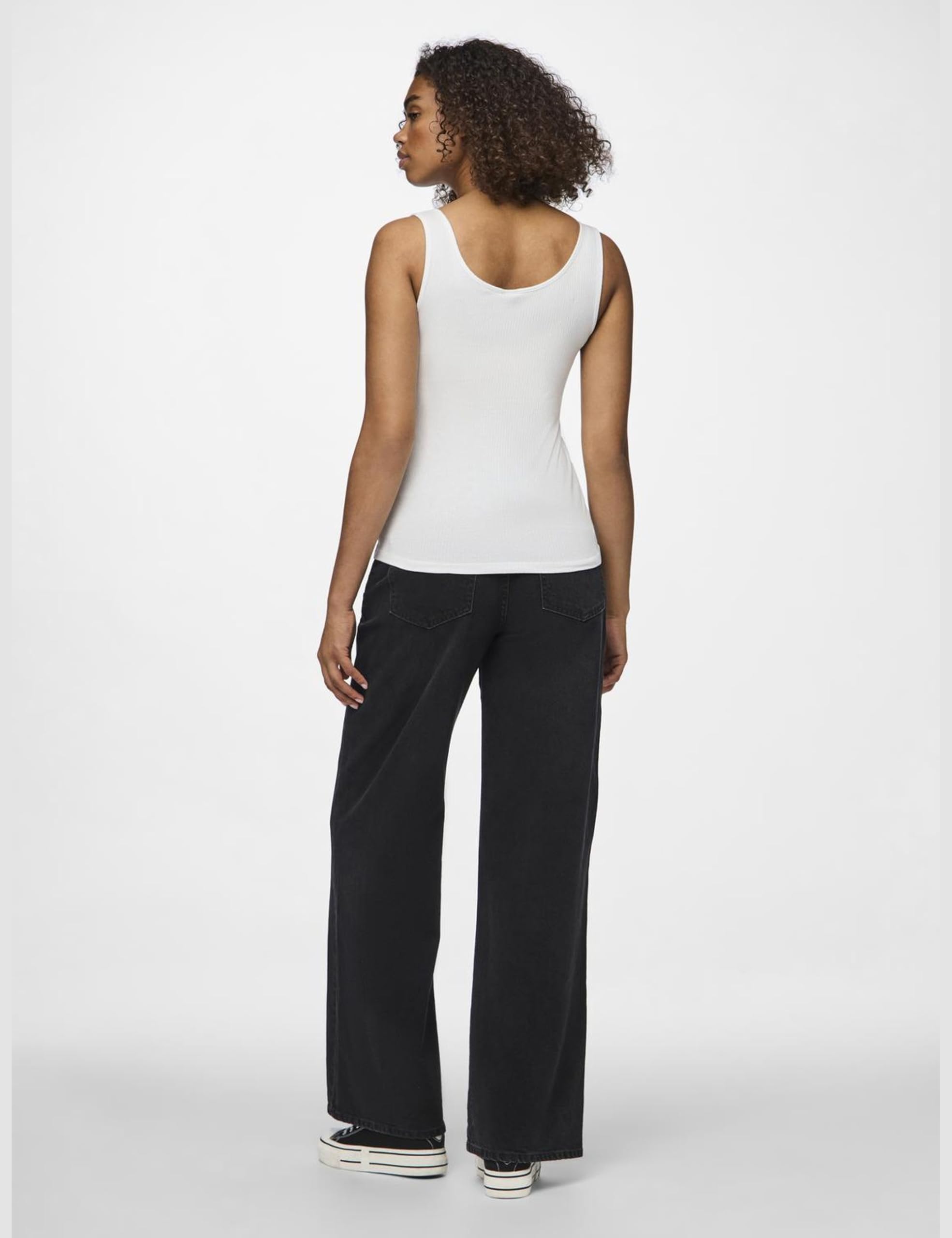 Pieces PCKITTE canotta donna slim fit a costine