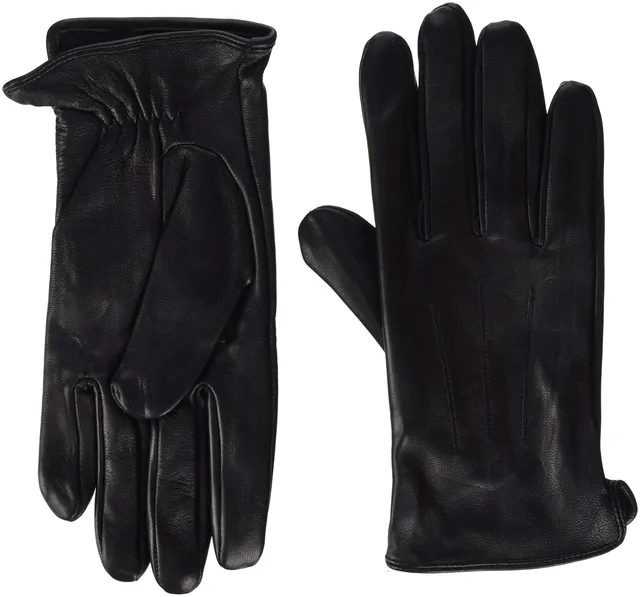 Pieces Pcnellie Leather Glove guanti donna pelle neri