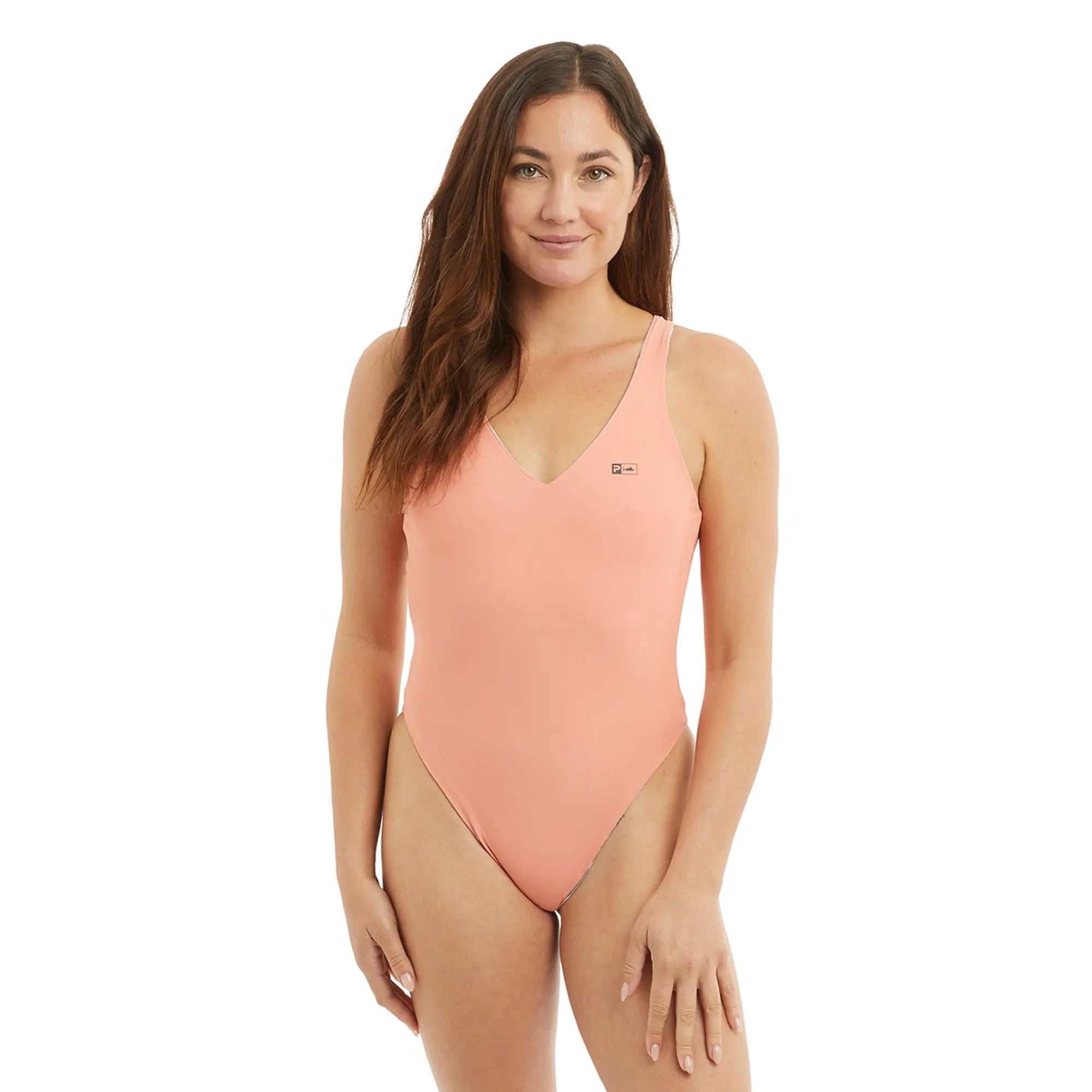 Pelagic Naples Reversible costume intero grigio schiena incrociata