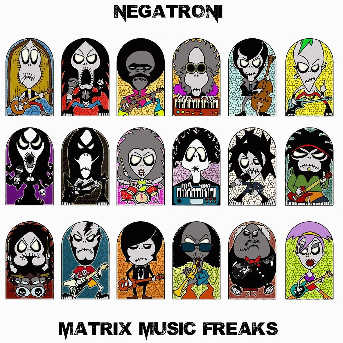 Music Freaks Negatron T-shirt unisex cotone Matrix