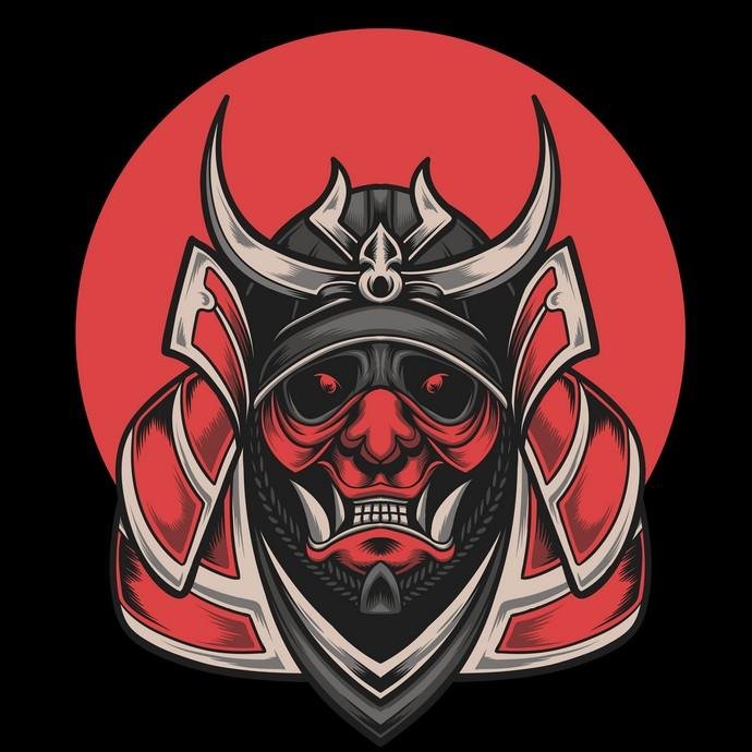 Matrix Music Store Beard Edo Samurai t-shirt cotone unisex