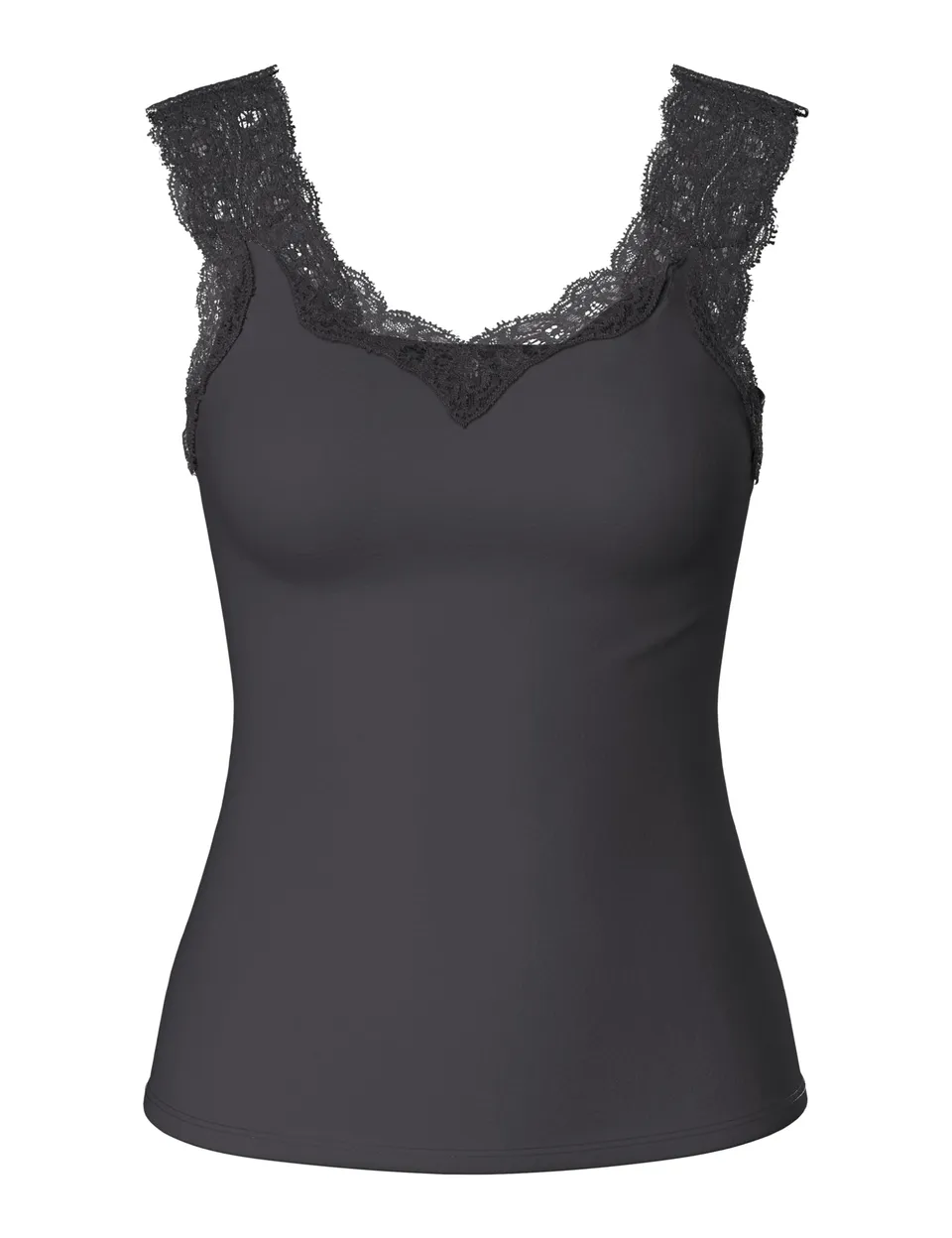 Pieces Pcbarbera top pizzo grigio taglia M