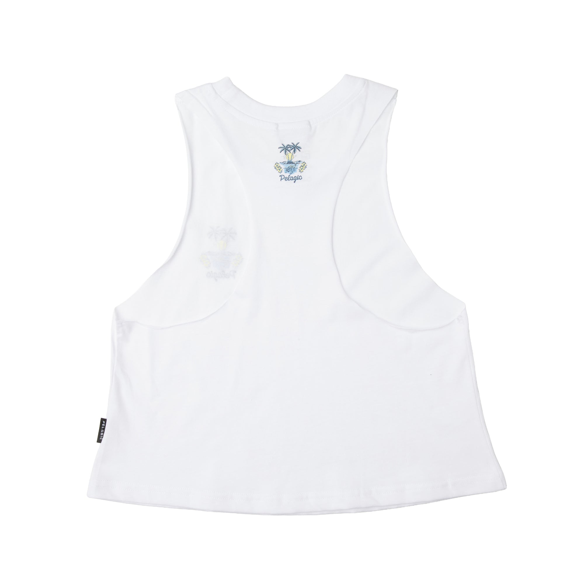 PELAGIC Ws Isla Tortuga canotta cropped bianca cotone bio