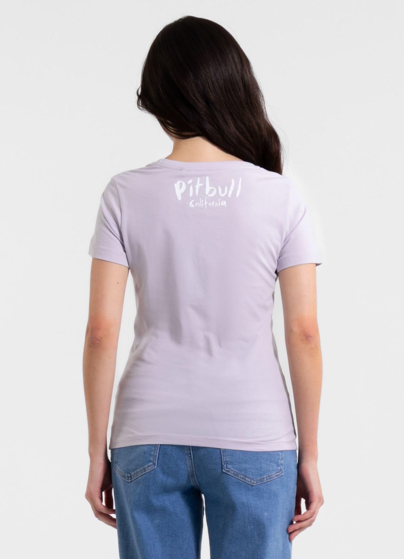 Pitbull West Coast Watercolor t-shirt donna cotone lilla slim