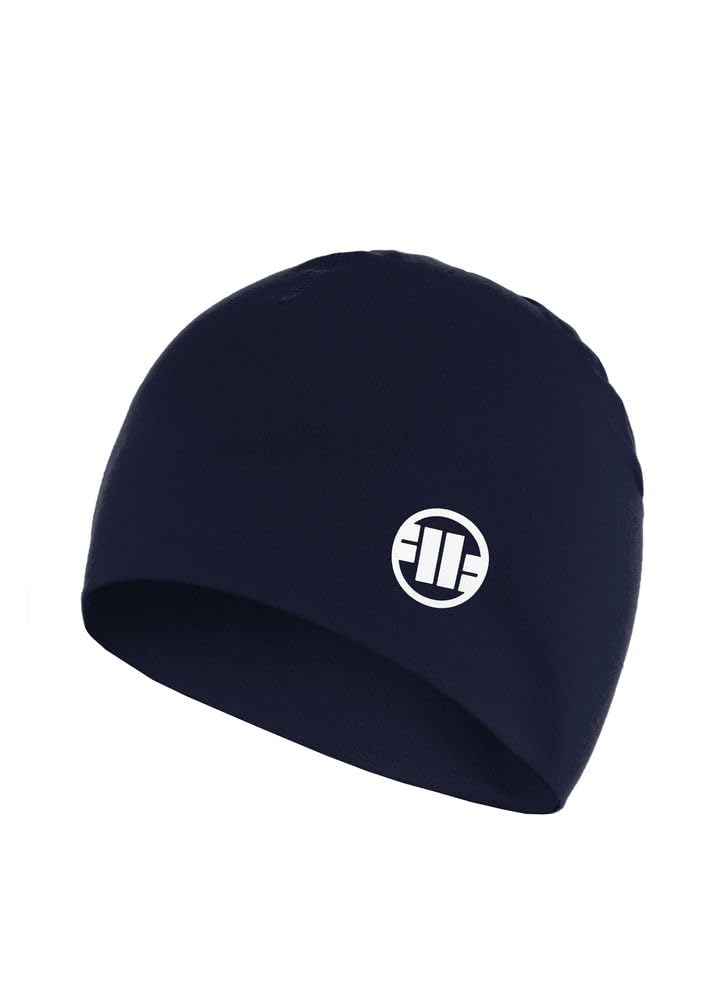 Pitbull Small Logo II berretto invernale nero logo bianco cotone