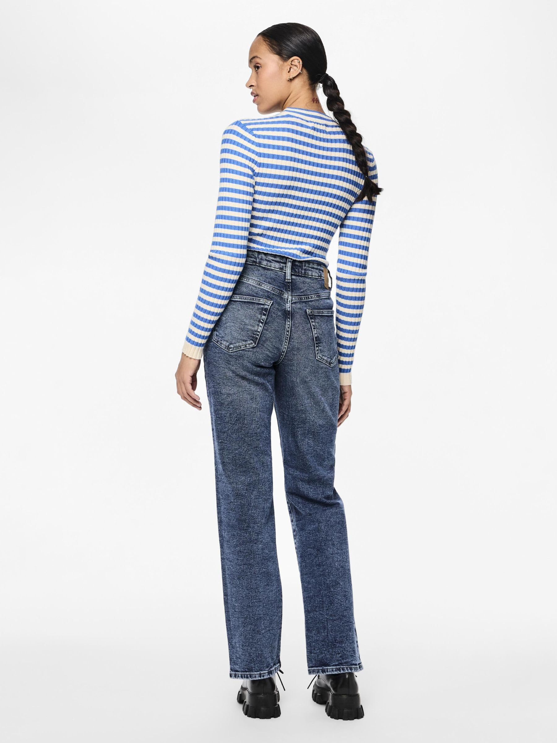 Pieces Pckelly HW Straight Jeans jeans donna vita alta