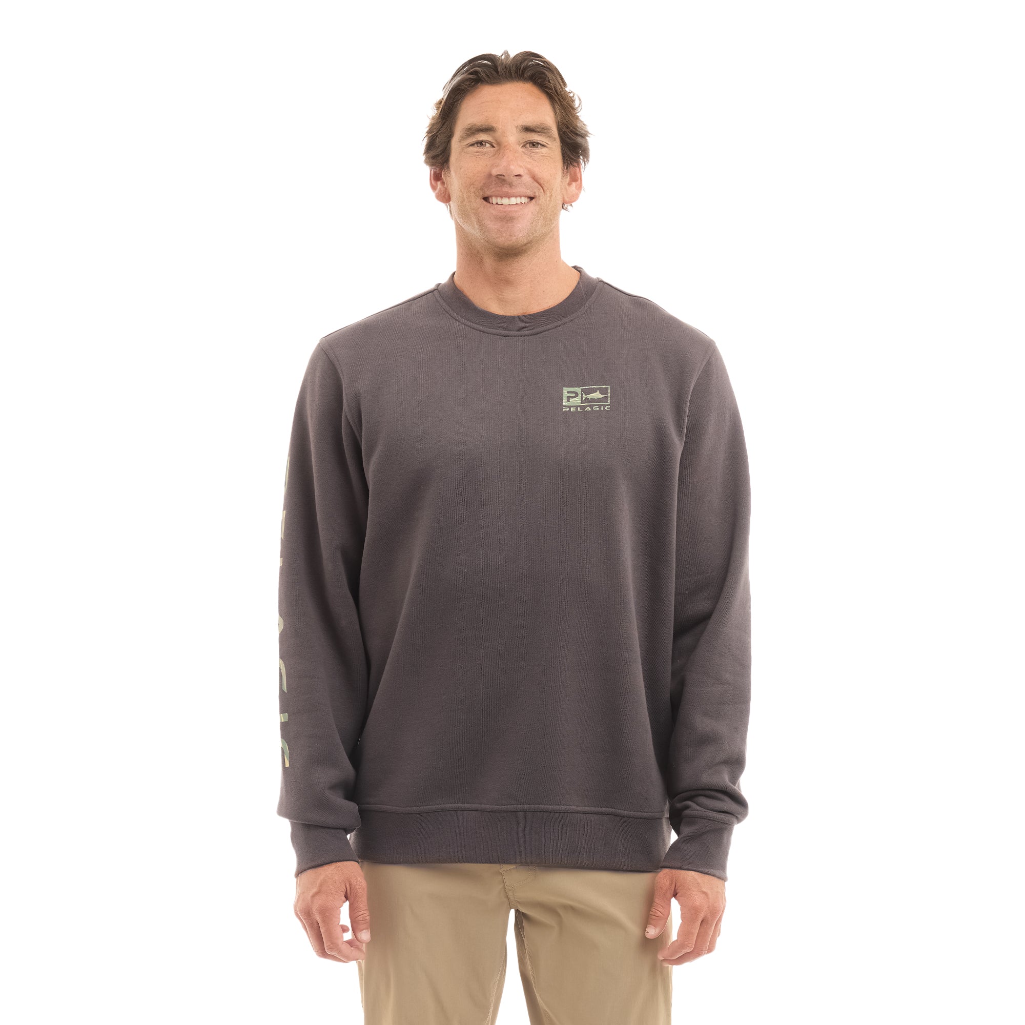 Pelagic Avalon Wahoo Icon felpa uomo grafite cotone
