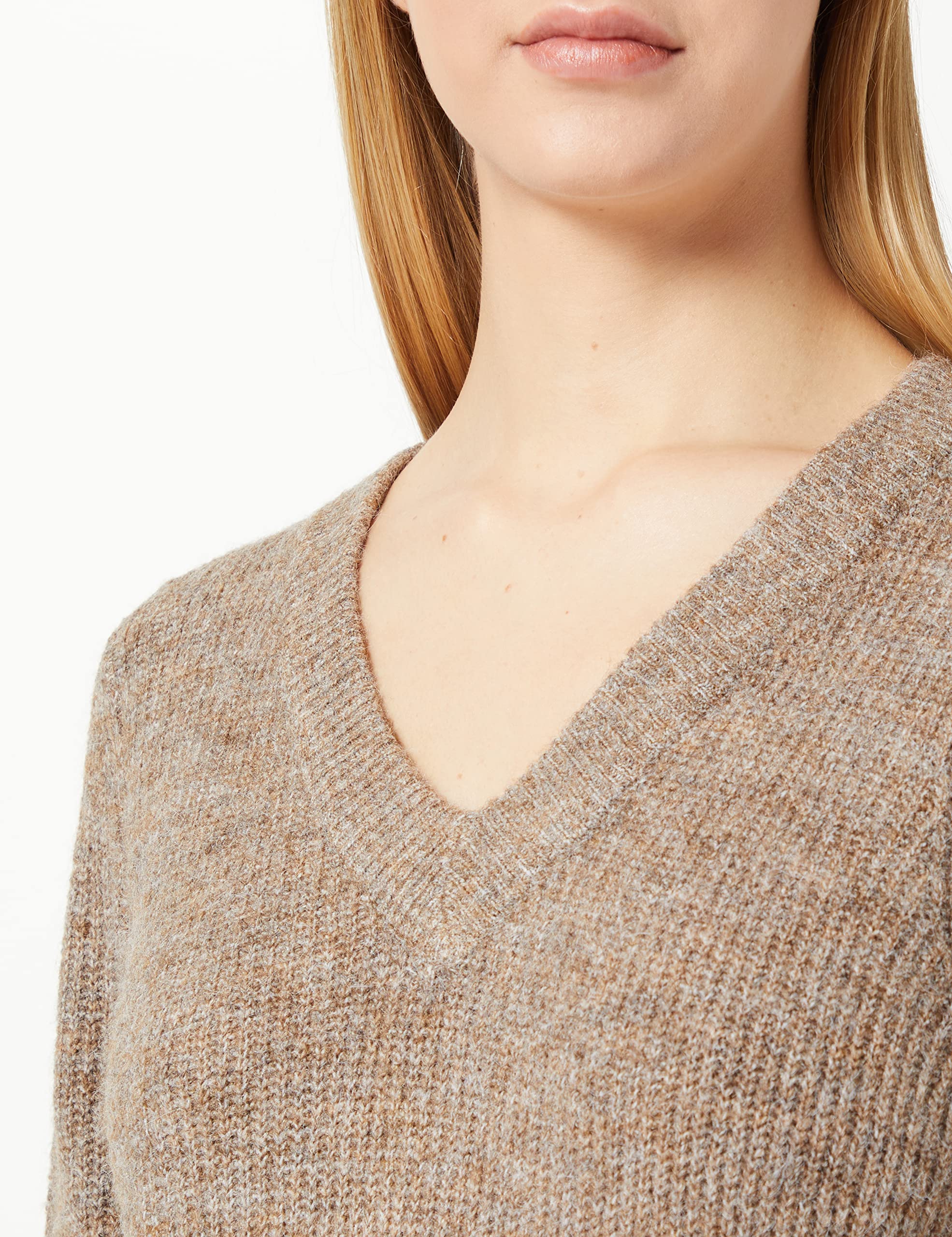 PIECES Noos abito in maglia scollo a V maniche corte