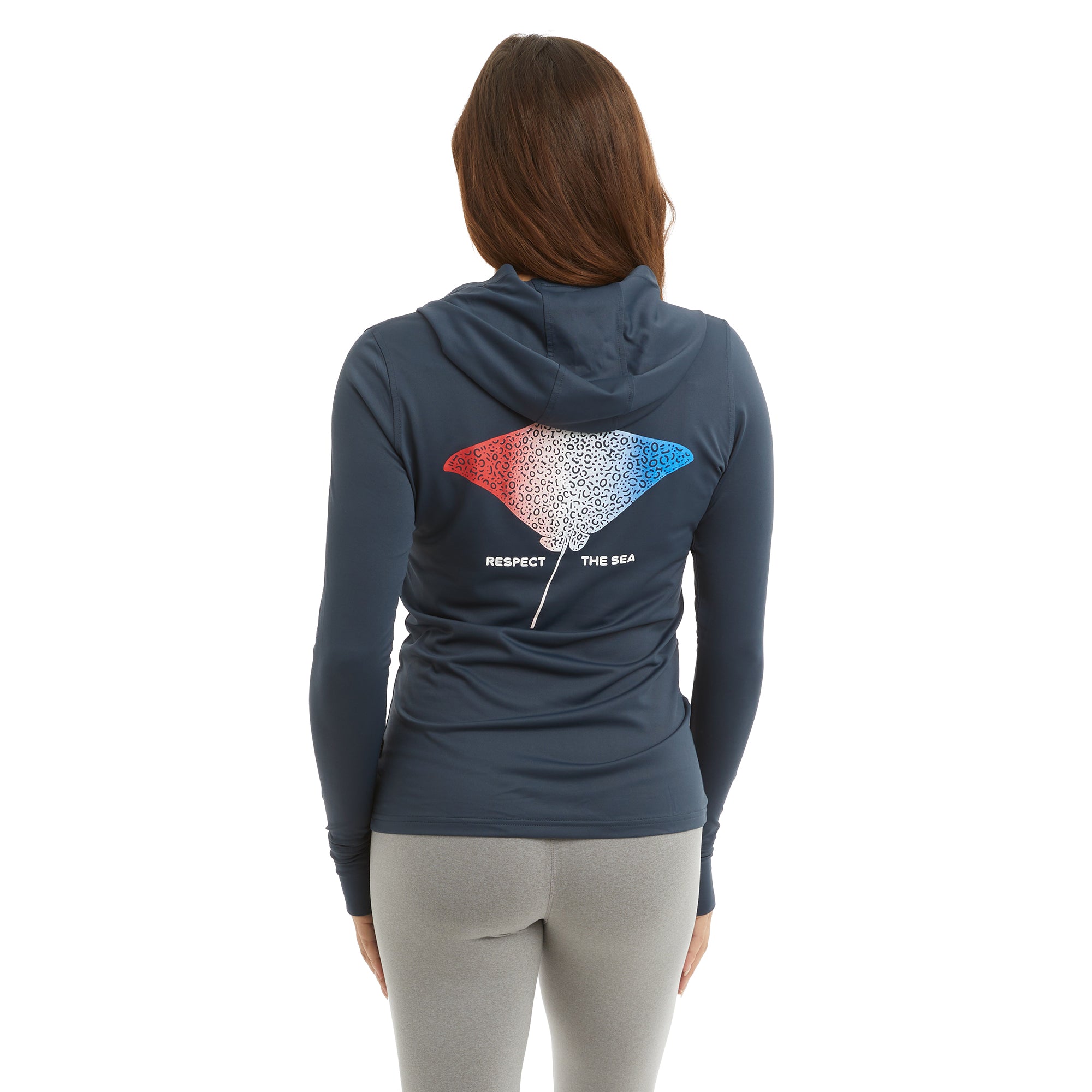Pelagic Aquatek Eagle Fade maglia donna Dark Navy UPF 50+