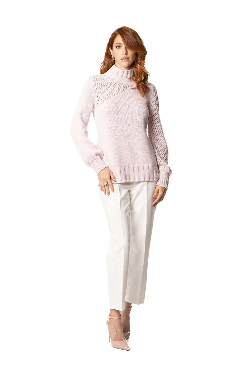 Vittoria Paci Dolcevita Cashmere Rosa Donna