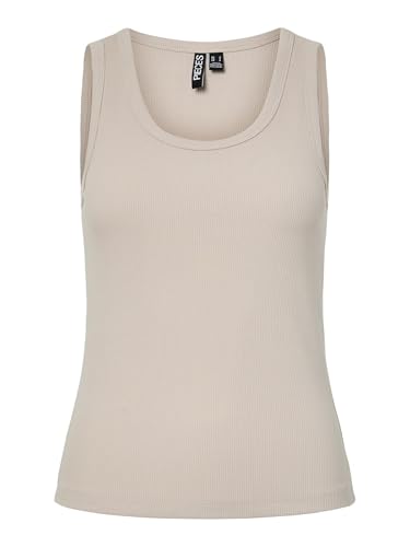 Pieces Pcmay Canotta Costine Donna Argento L