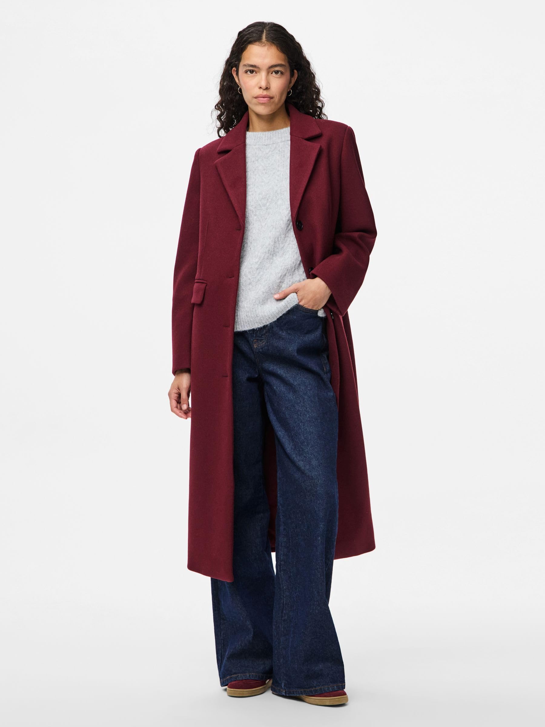 Pieces Pcjadine cappotto donna lungo invernale