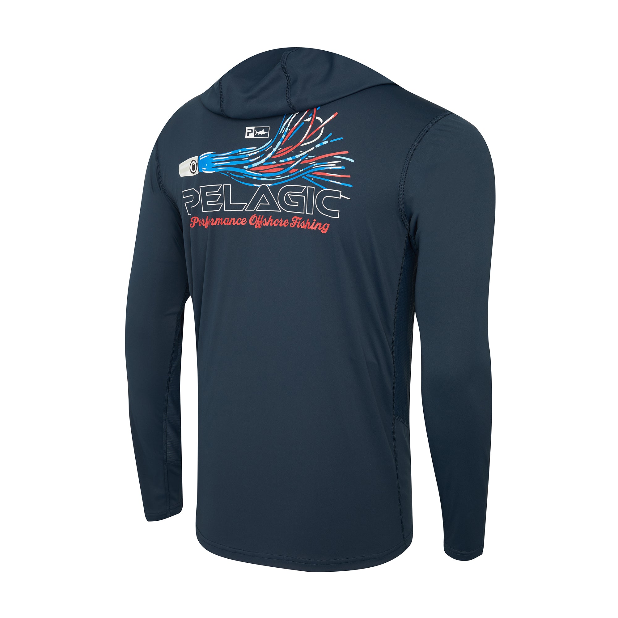 Pelagic Vaportek Short Corner maglia pesca blu navy UPF 50+