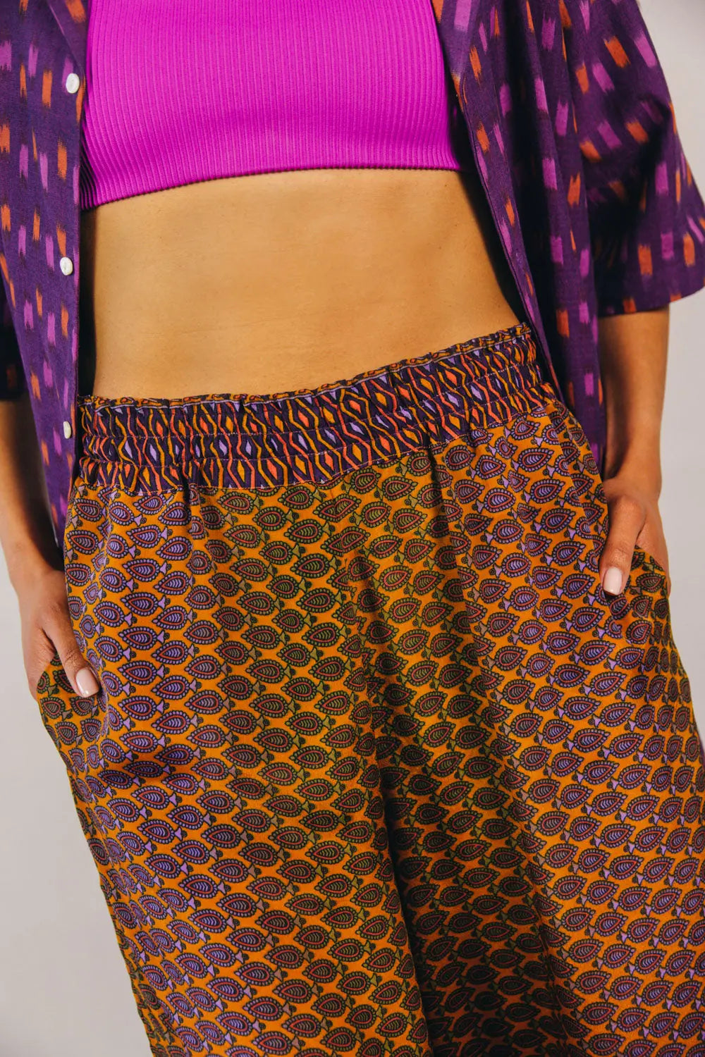 el.residu Madhu Sari 15 pantaloni S/M viscosa
