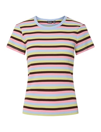 Pieces Pcmay SS Striped maglietta donna L a righe
