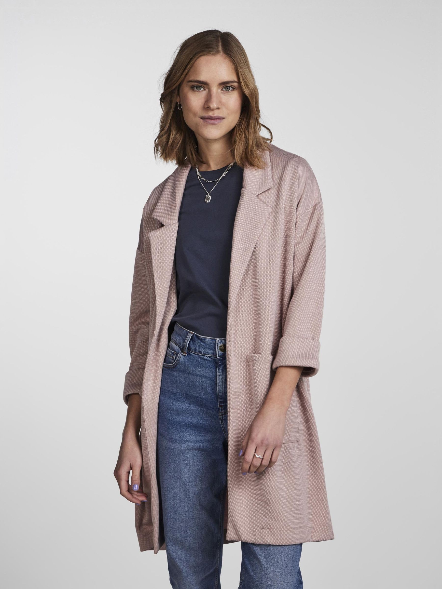 Pieces Pcdorita 3/4 Coatigan cappotto donna Woodrose