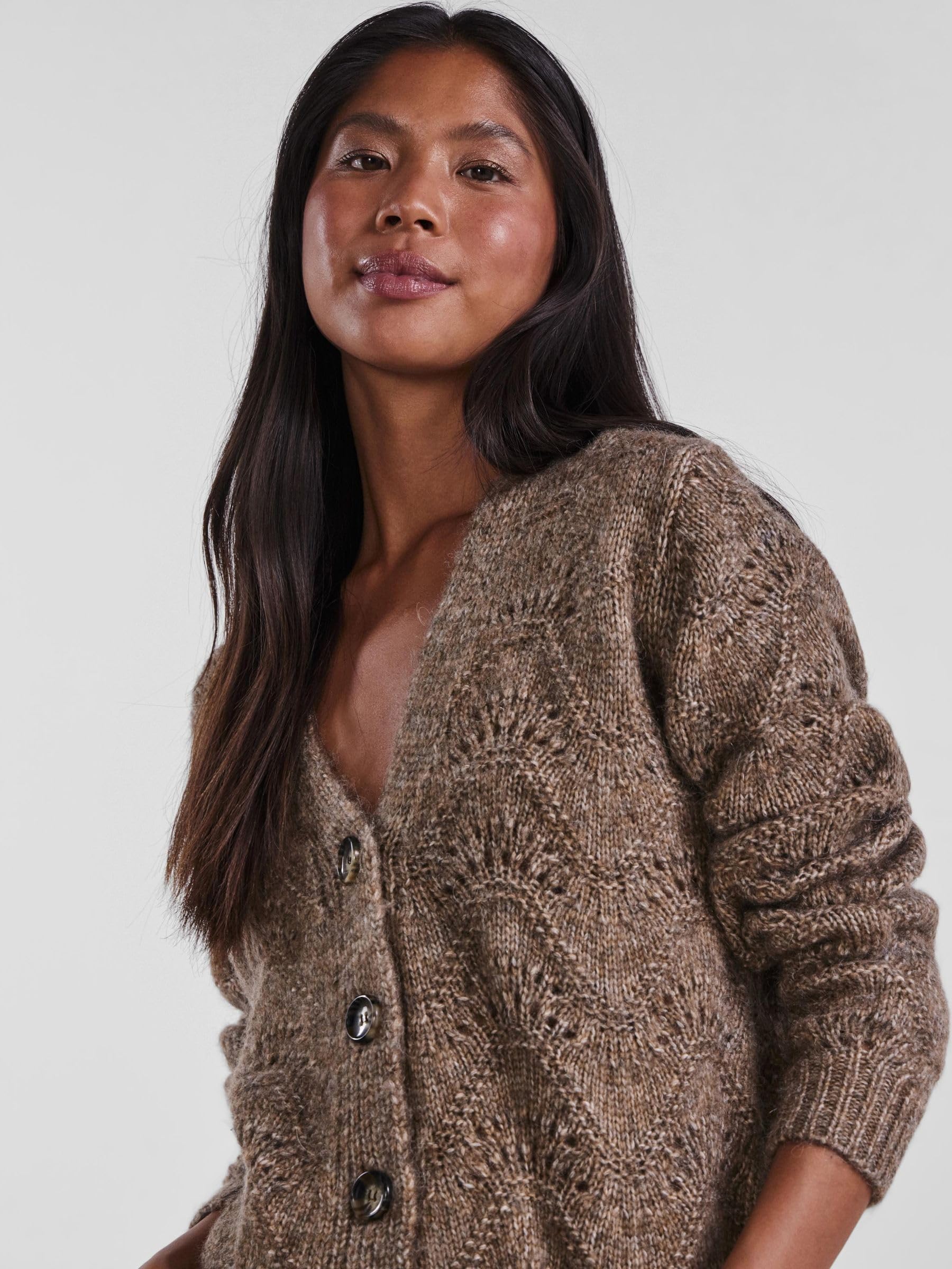 Pieces Pcbibbi cardigan in maglia donna scollo a V