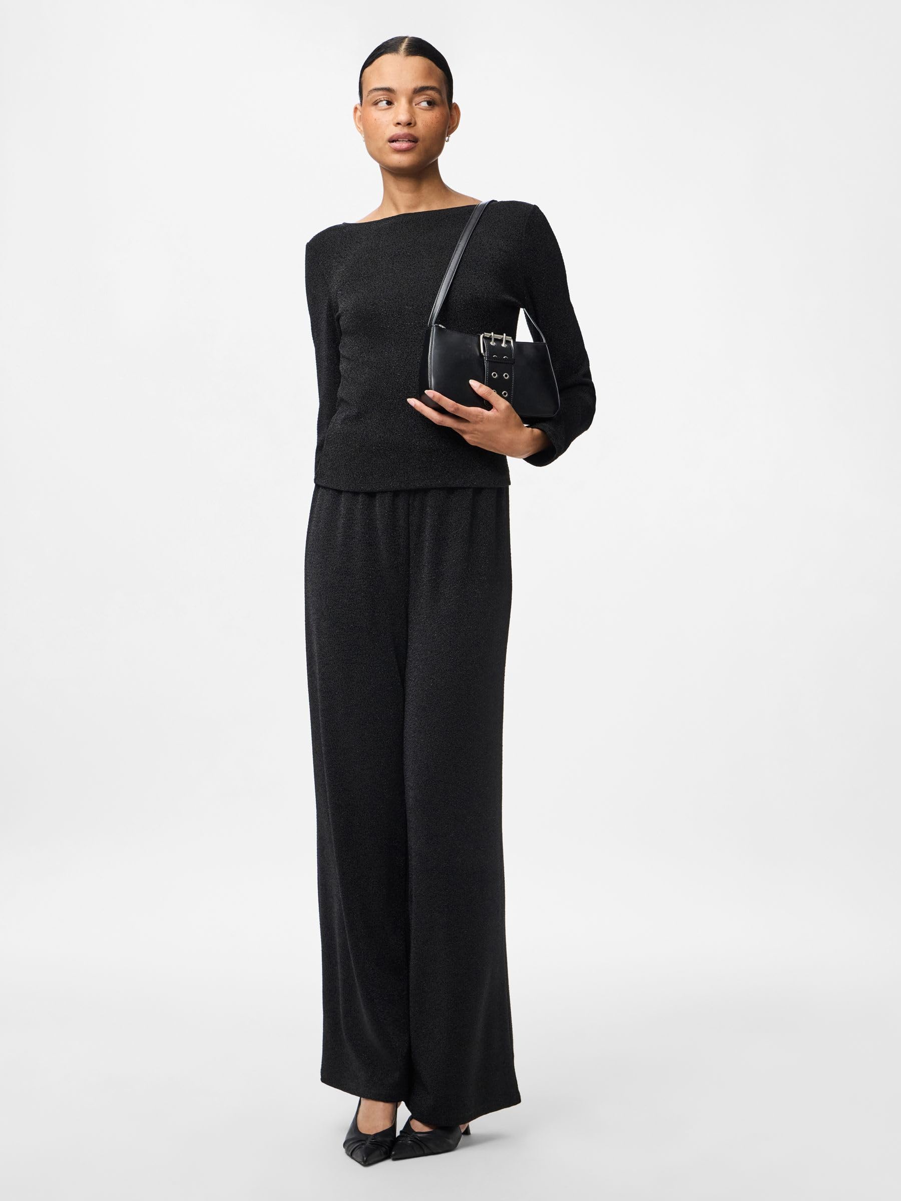 Pieces Pcjina HW Wide Pants pantaloni donna XS vita alta