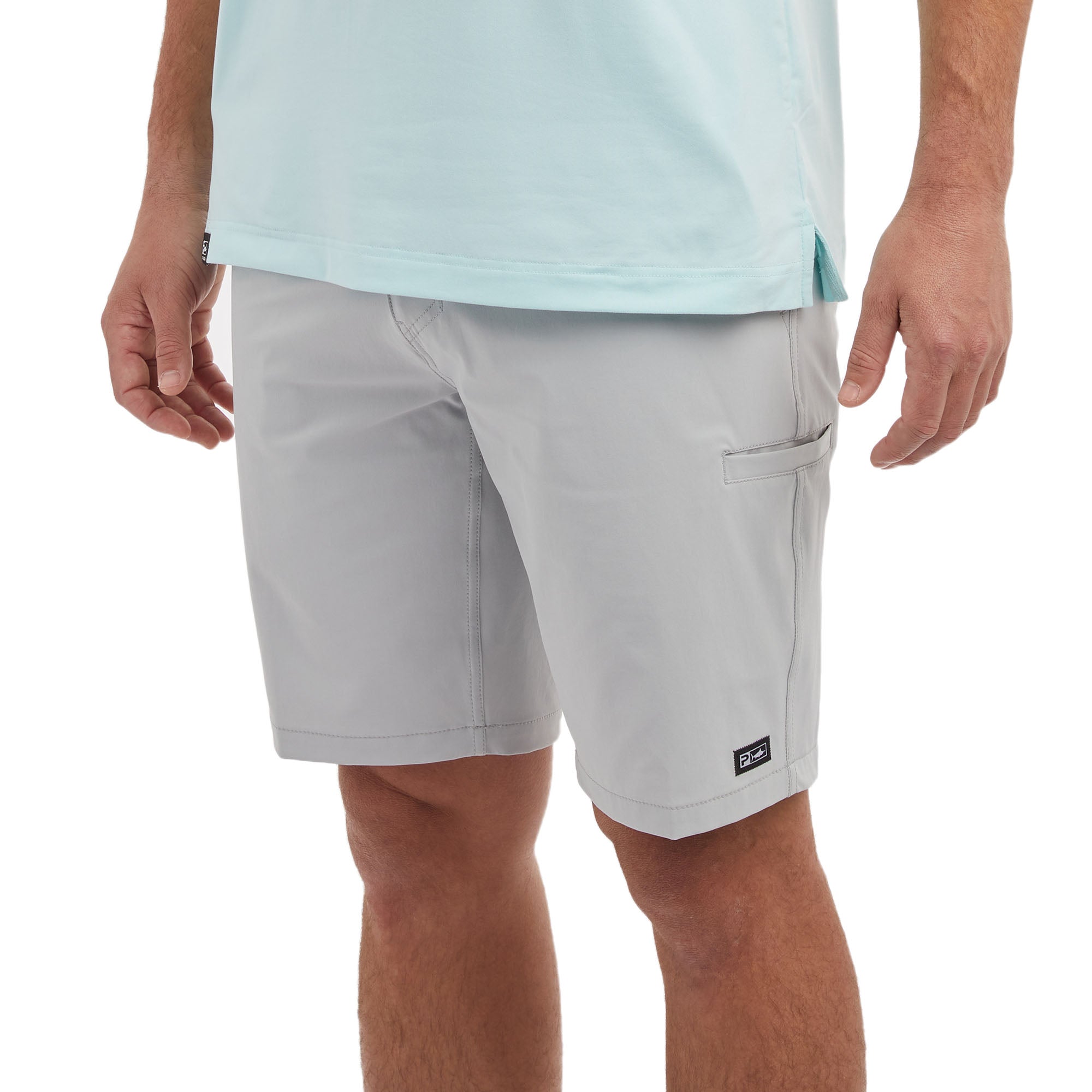 Pelagic Mako shorts uomo grigio chiaro tessuto elasticizzato
