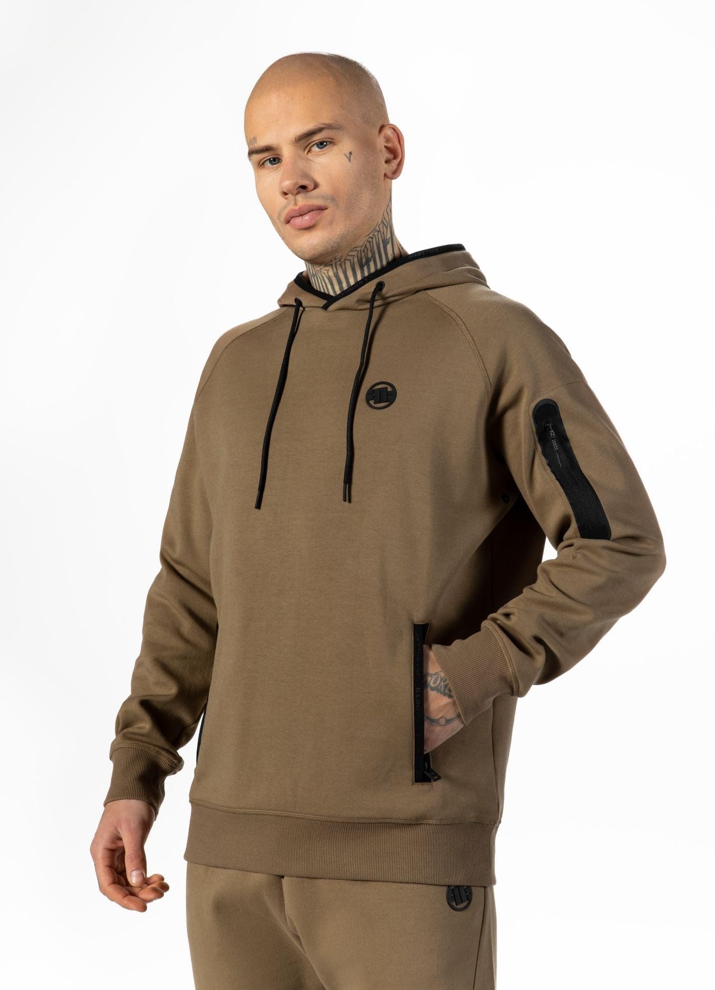 Pitbull West Coast Stafford felpa cappuccio coyote S cotone