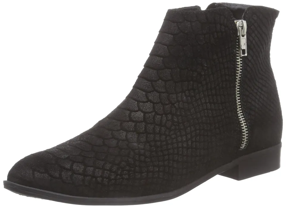 Pieces Psutara Suede Zipper Boot stivali neri