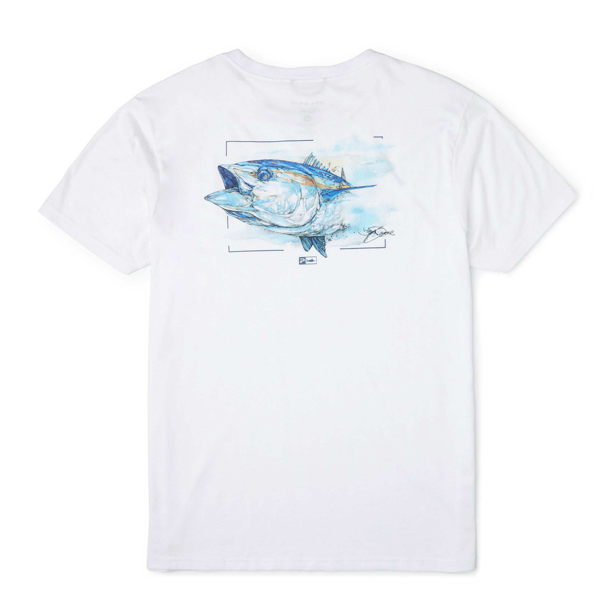 Pelagic Goione Tuna t-shirt uomo bianca cotone