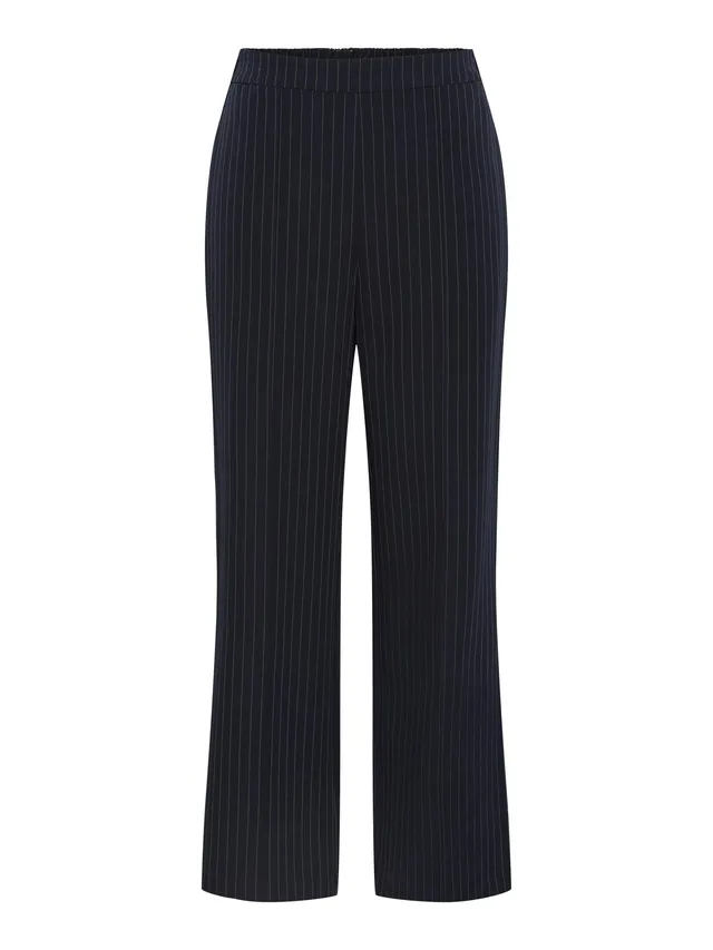 Pieces Pcbozzy Pantaloni Palazzo Donna XL Blu Rigati