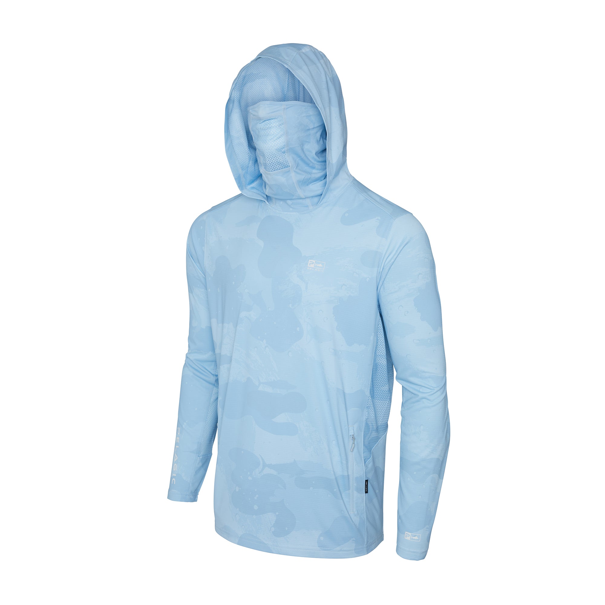 Pelagic Exo-Tech felpa uomo light blue UPF 50+