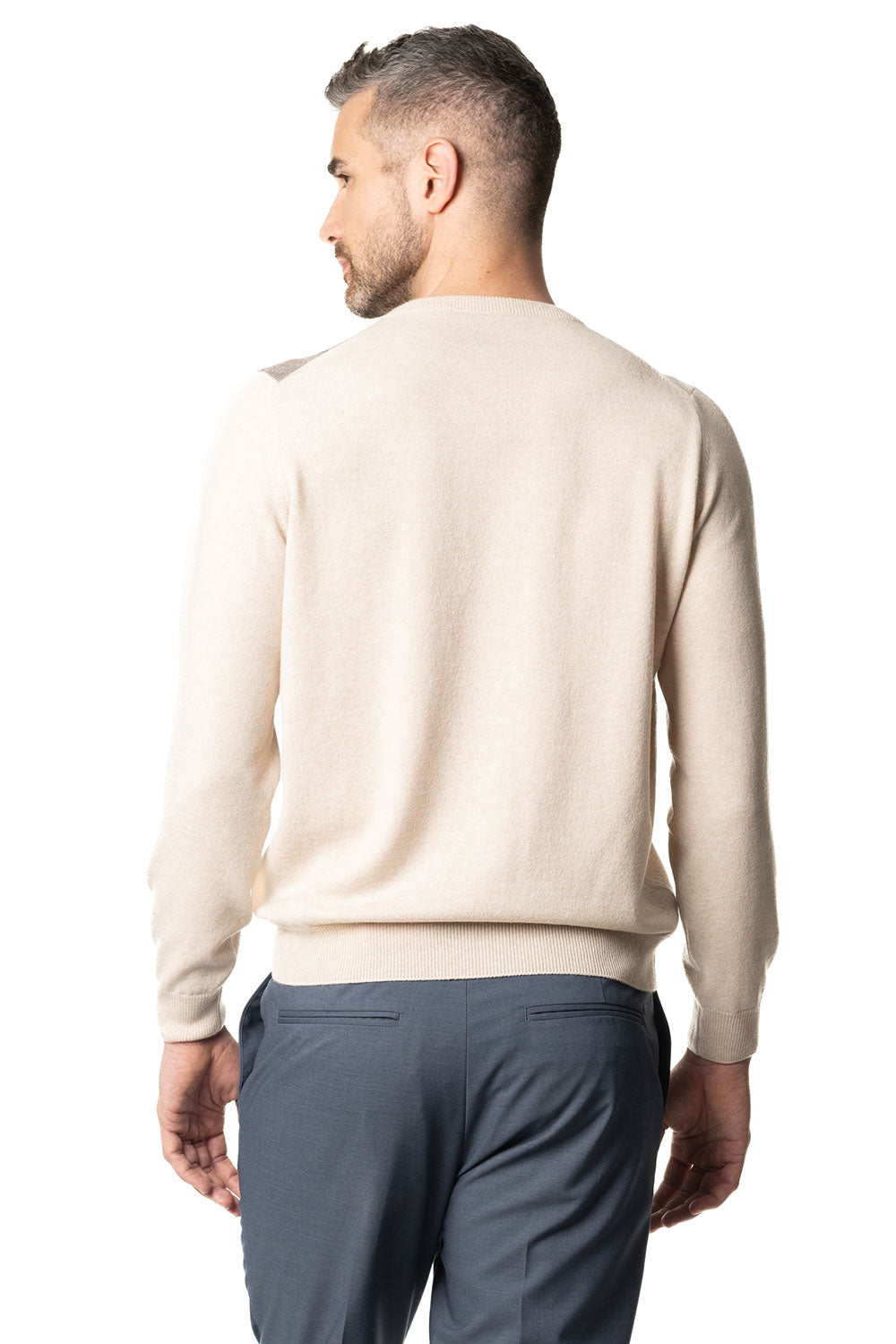 Vittoria Paci Girocollo Cashmere Beige Tortora Uomo