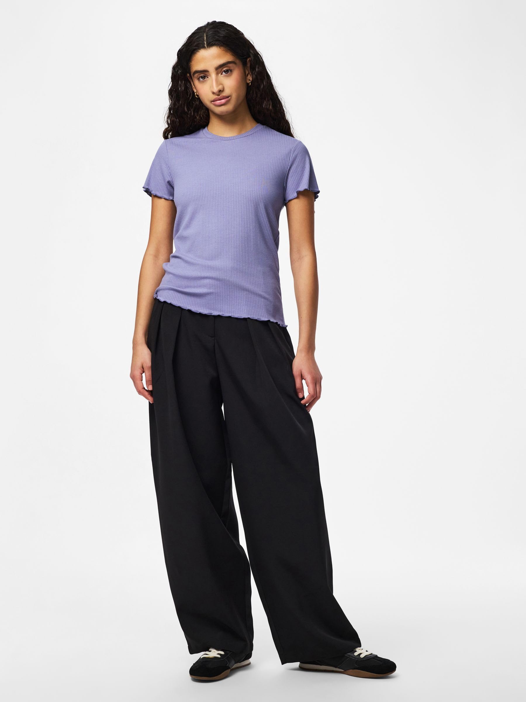 Pieces Pcnicca SS O-Neck Top Jrs Noos t-shirt donna manica corta