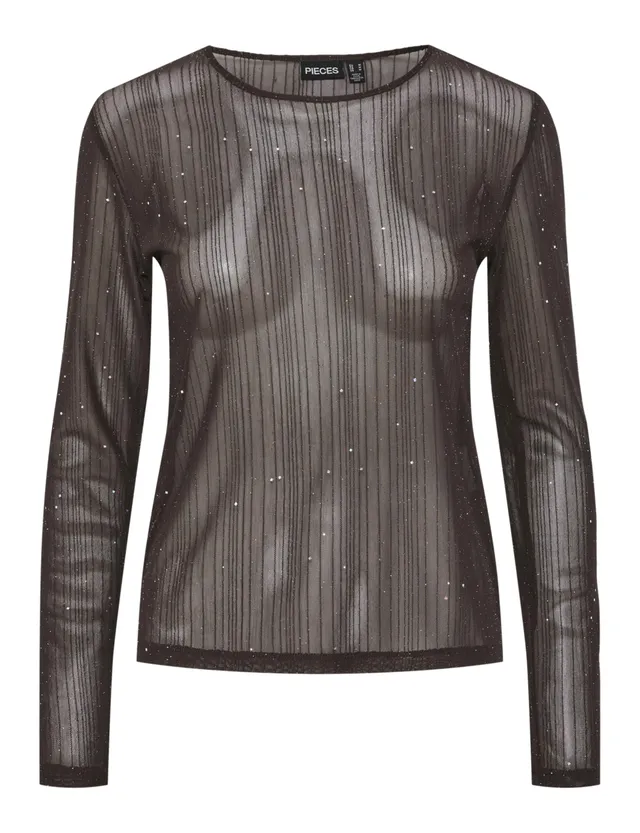 Pieces Pcpalme LS Top camicia donna maniche lunghe taglia M
