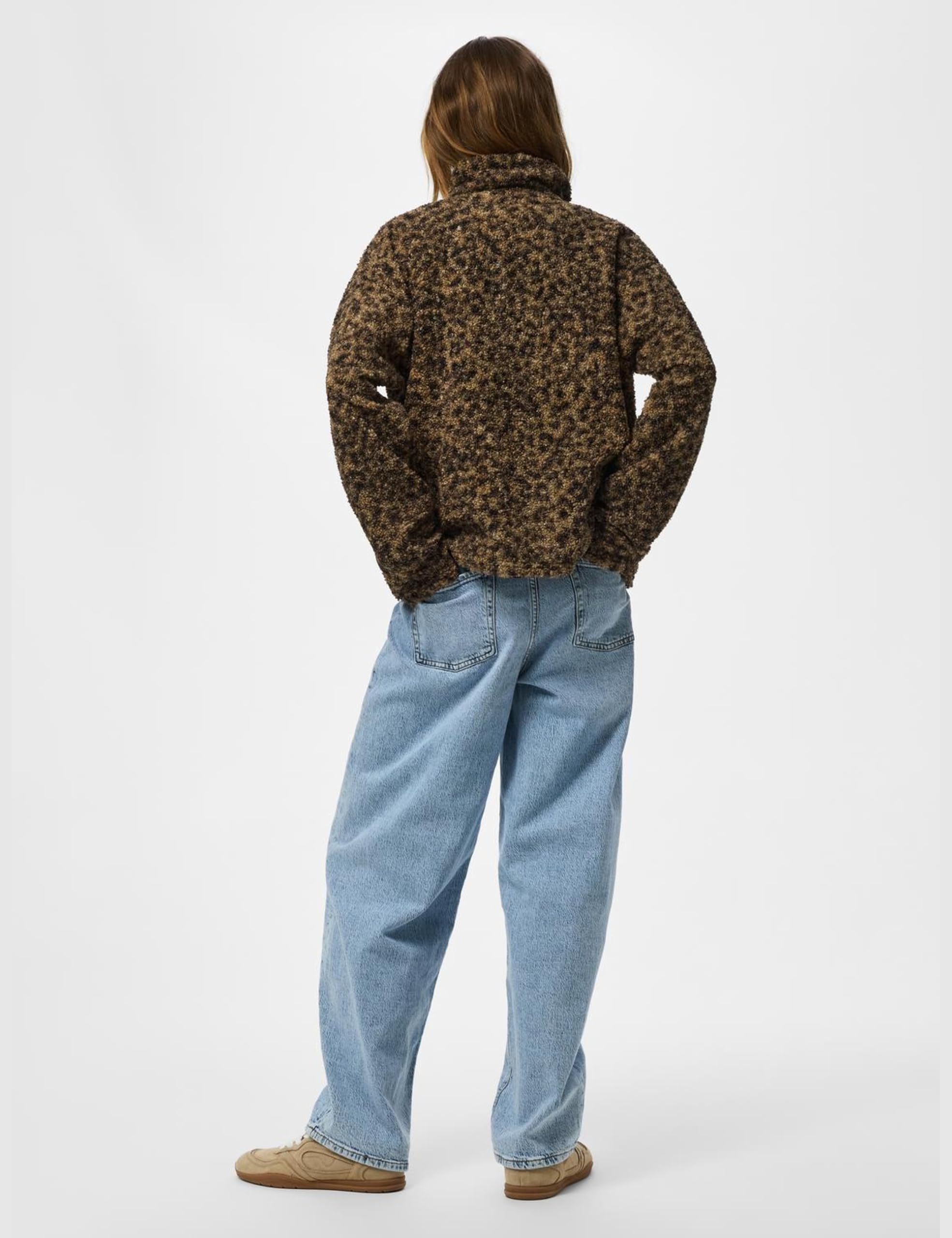 Pieces Pckatty Teddy High-Neck giacca donna collo alto teddy