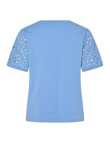 Pieces Pctandrea SS Embroidery maglietta donna ricamata