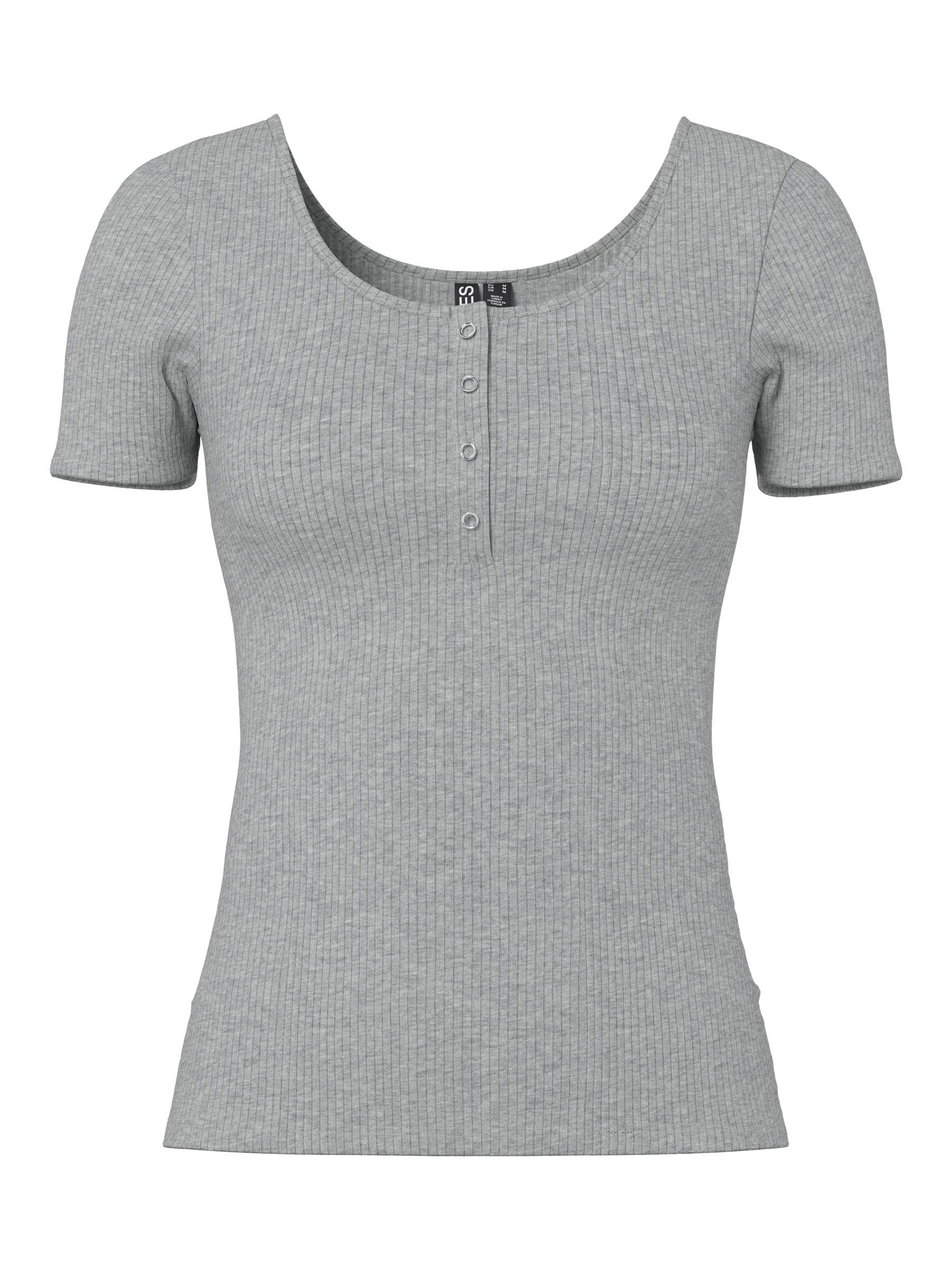 Pieces Pckitte SS Top Jrs Noos BC t-shirt donna castor gray cotone
