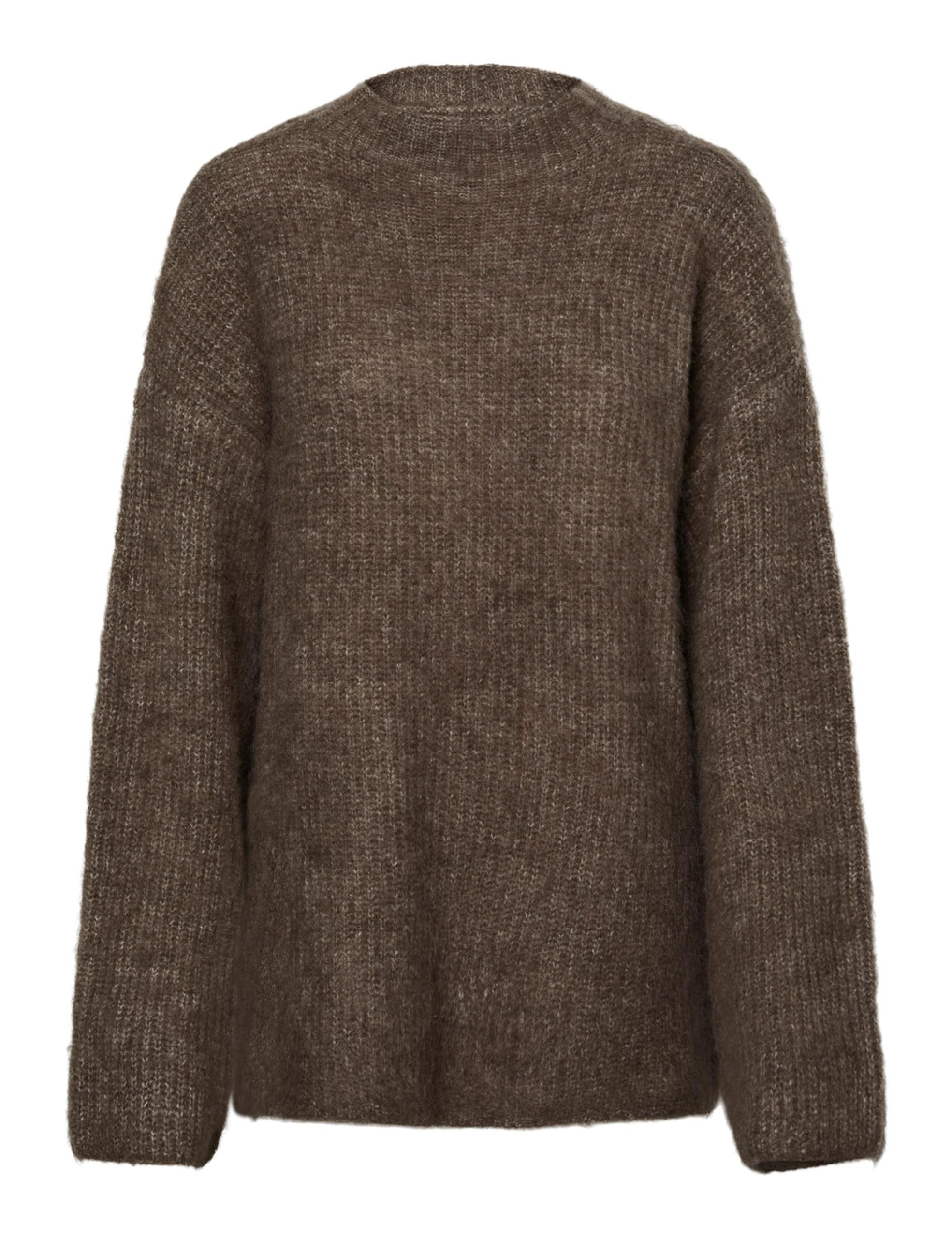 PIECES Pcmala LS maglione donna collo alto denim