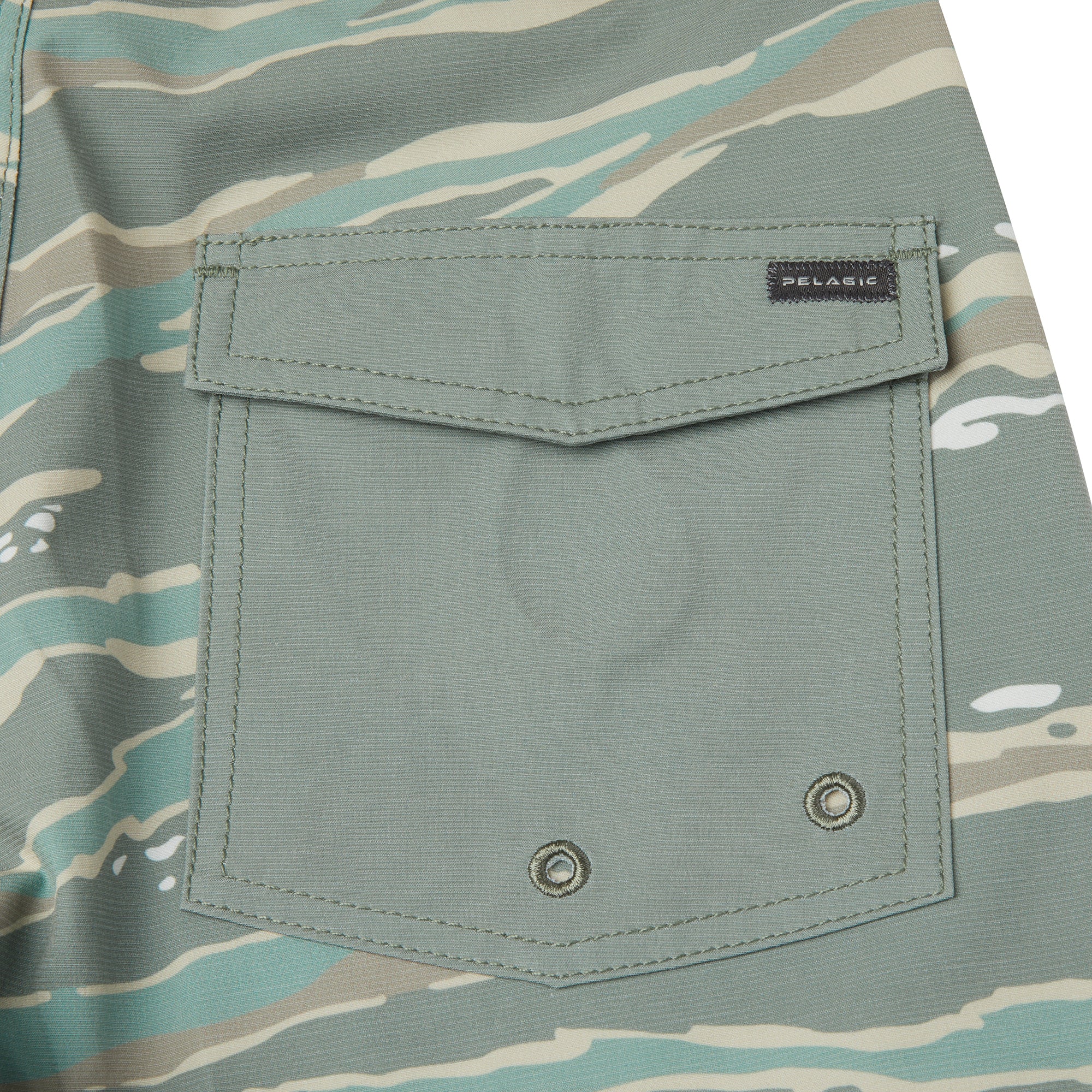 Pelagic Youth Ledge costume ragazzo verde mimetico